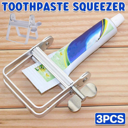 3PCS Manual Metal Toothpaste Squeezer Tool Easy Squeeze Tube Roller for Bathroom
