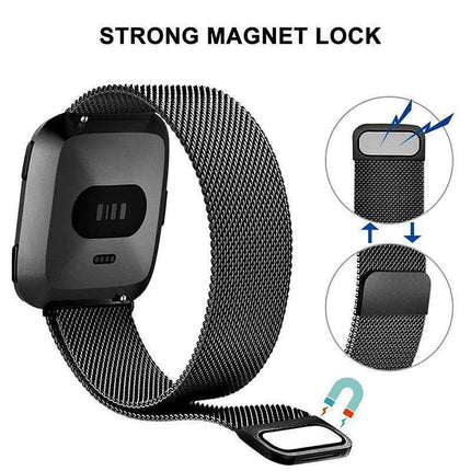 For Fitbit Versa 2 Lite Watch Band Strap Sports Metal Wristband Replacement Large - Aimall