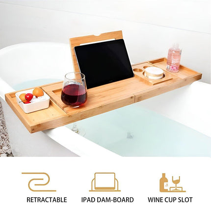 Eco-Friendly Bamboo Bathtub Rack for Enhanced Bath Experience
