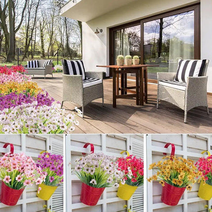 12pcs Artificial Flowers Set for Home Decor Wedding Party Fake Floral Decor
