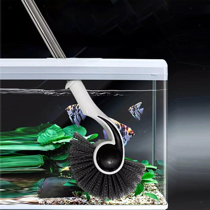 Fish Tank Cleaning Tool Long Handle Algae Removal Conch Brush Seahorse Cleaner