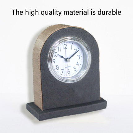 Classic Hotel Alarm Clock Quartz Movement Faux Leather Design with Clear Display