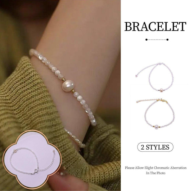 2mm Very Fine Pearl Bracelet Adjustable Strand Elegant Jewelry for Women Fashion