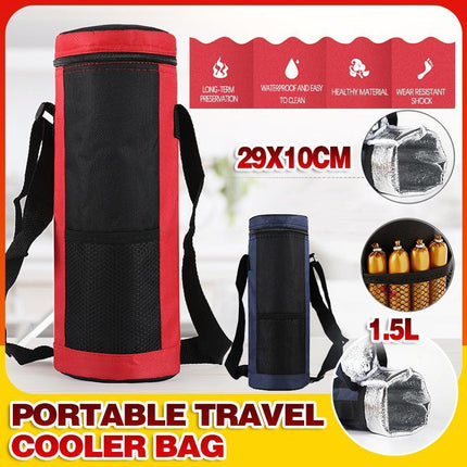 New Wine Portable Travel Cooler Bag Insulated Wine Bottle Tote Carrier - Aimall