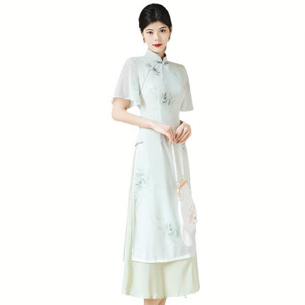 Summer Women Cheongsam Improved Chinese Dress New Elegant Style Traditional
