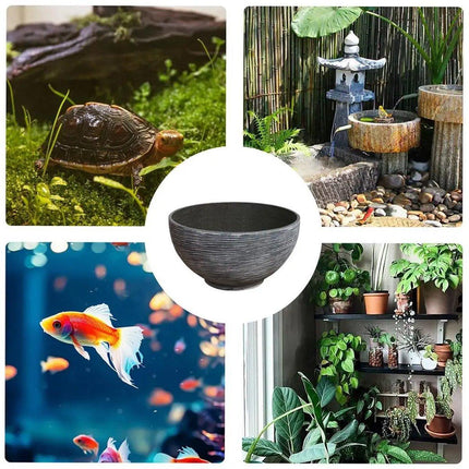 Ancient Fish Tank Lotus Flower Pot Water Lily Bowl Garden Decorative Planter