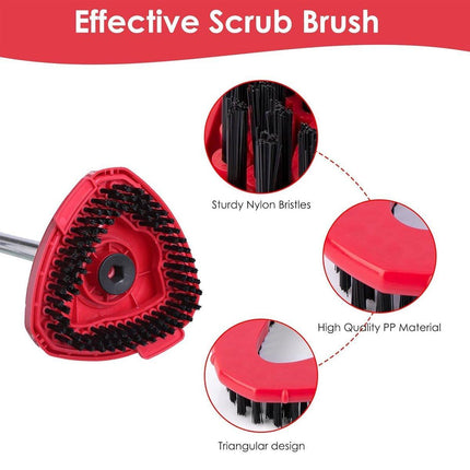 2PCS Triangle Rotating Mop Head Replacement Floor Brush Universal Cleaning Mop