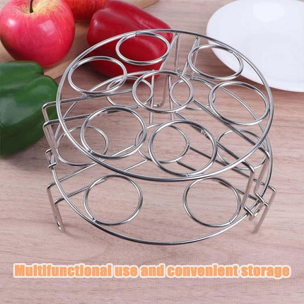 Double Layer 304 Stainless Steel Steaming Rack Tripod Egg Rack Kitchen Cooking