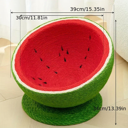 Watermelon Cat Scratching Pot Board All in One Scratcher Toy for Cats Kitten