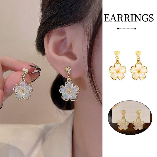 Flower Stud Earrings Premium Quality Elegant Jewelry Women Fashion Accessories