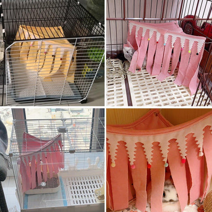 Hammock Hideout House for Hamsters Guinea Pigs Rabbits with Tassel Shelter