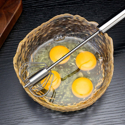 Stainless Steel Semi-Automatic Egg Beater Hand Pressed Kitchen Baking Tool