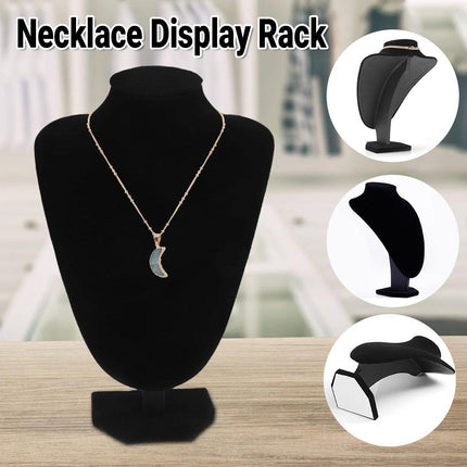 Black Necklace Display Stand Jewelry Storage Organizer for Necklaces and Chain