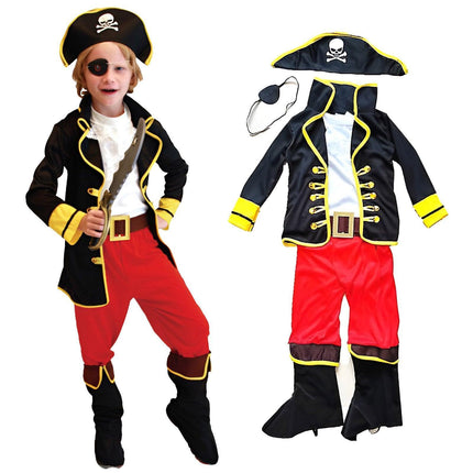 Child Pirate Costume Performance Costume Pirates Of The Caribbean Captain Jack Costume Cosplay Cosplay Party