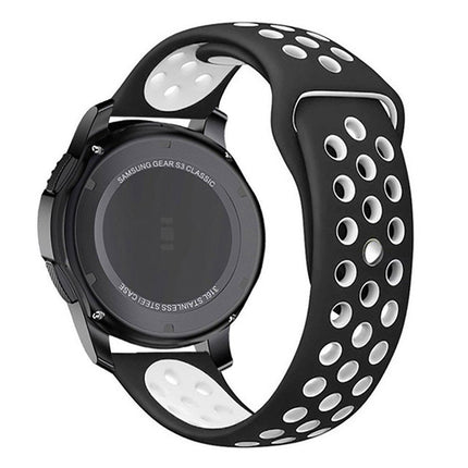 22mm 20mm Silicone Sports Watch Band for Samsung Huawei Huami Two-Tone Strap