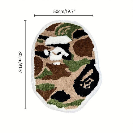 Mushroom Shaped Bathroom Mat Absorbent Non Slip Cartoon Rug Soft Mat