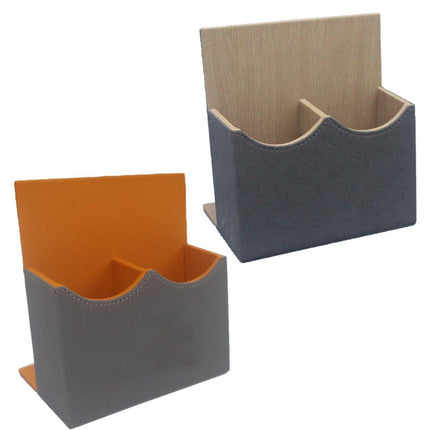Hotel Remote Control Holder Leather Desk Organiser Caddy for TV AC Storage