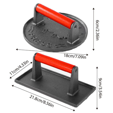 2pcs Manual Hamburger Meat Press Round Patty Maker Kitchen Burger Press Plate
