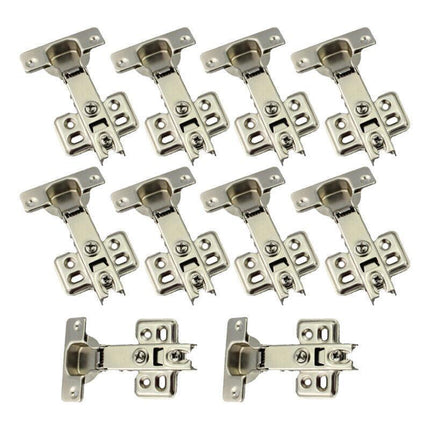 10X Door Hinge Cabinet Cupboard Hinges Soft Close Full Overlay Wardrobe Kitchen - Aimall