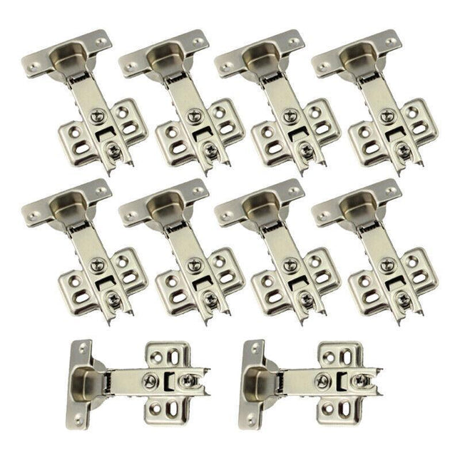10X Door Hinge Cabinet Cupboard Hinges Soft Close Full Overlay Wardrobe Kitchen - Aimall