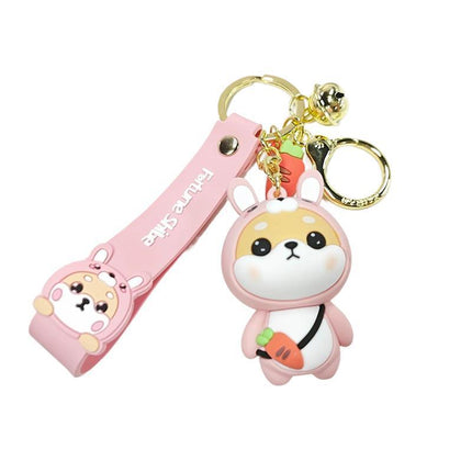 Cartoon Chinese Zodiac Furtune Shiba Inu Design Keychain Backpack Car Pendant - Aimall