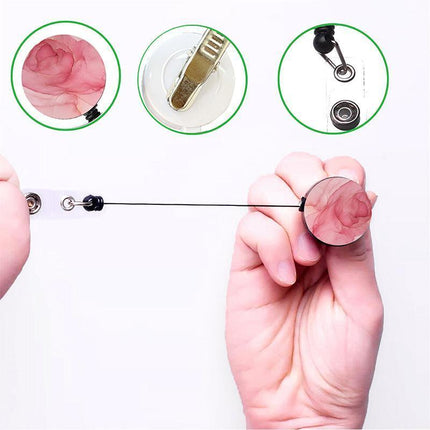 1-4X Retractable Nurse Badge Reel Clip Holder Students Doctor ID Card Holders - Aimall