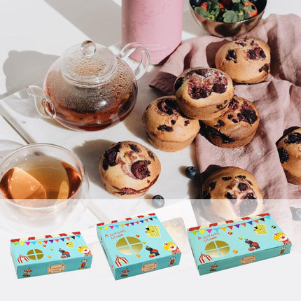 Portuguese Style Egg Tart Box 2 4 6 Grain Packing Carton Bakery Pastry Supplies