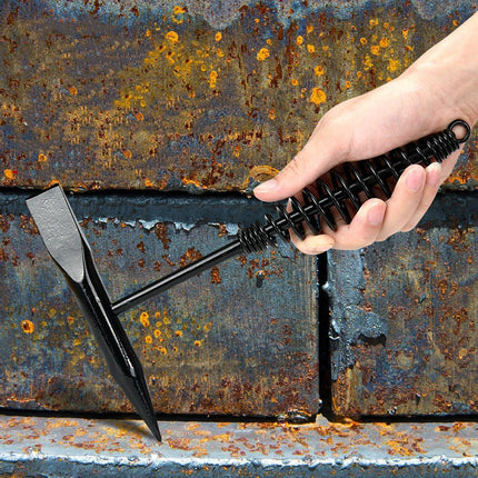 Welding Chipping Hammer Spring Handle Hold Heart Cleaning Harden DIY Metal Black
