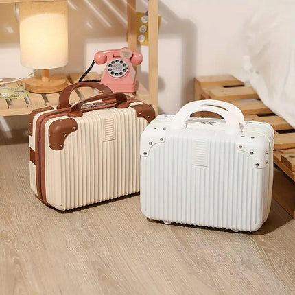 Portable Womens Mini Luggage Case Lightweight Large Capacity Cosmetic Bag