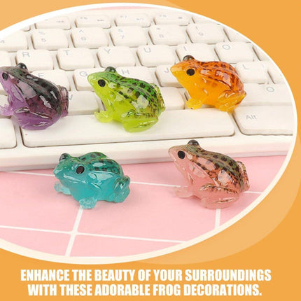 20pcs Simulation Luminous Frog Aquarium Decoration DIY Accessories for Fish Tank