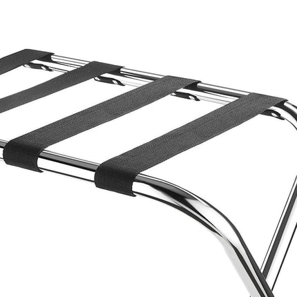 Stainless Steel Foldable Luggage Rack Hotel Room Portable Shelf Suitcase Holder
