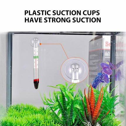 High Temperature Resistant Fish Tank Tortoise Tank Thermometer with Suction Cup