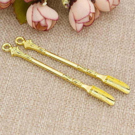 2PCS Gold Snuff Spoon Micro Spoon Spatula Spoon Stainless Steel Scoop - Aimall