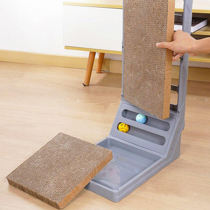 L-shaped Cat Scratching Board Vertical Claw Toy Cat Scratcher for Pet Playtime