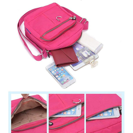 Ladies Shoulder Bag Nylon Fabric Lightweight Crossbody Small Casual Handbag
