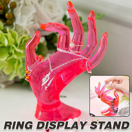 Plastic Ring Display Rack Jewelry Hand Mold Stand for Rings Accessories Display