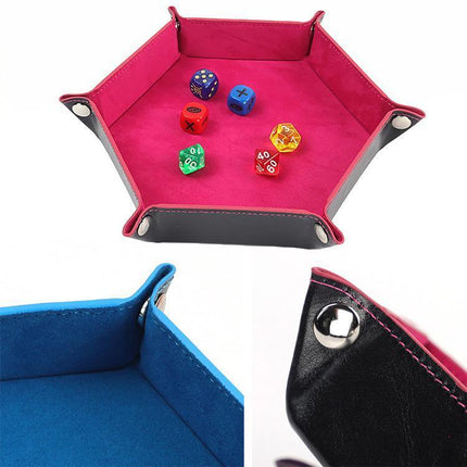 Hexagonal Velvet Folding Storage Tray Box Desktop Organizer for Home and Office