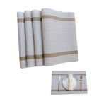 4X Anti-Slip Woven Placemat Waterproof Oil-proof Placemat Heat Resistant PVC Mat