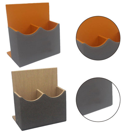 Hotel Remote Control Holder Leather Desk Organiser Caddy for TV AC Storage