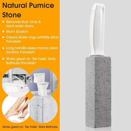 Pumice Stone Wand Tile Cleaning Stains Brush Cleaner Tool Toilet Bowl Bathtub
