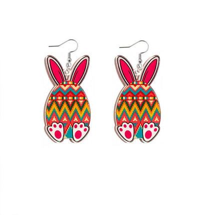 Easter Acrylic Bunny Earrings Cute Cartoon Rabbit Jewelry Spring Holiday Gifts