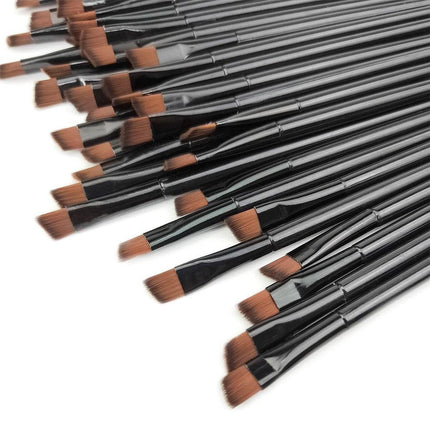 100PCS Black Portable Single Eyeshadow Blending Brush 10cm Eye Makeup Brushes
