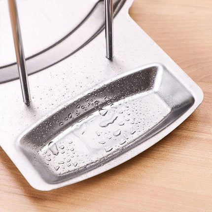 Removable Stainless Steel Pot Lid Spoon Rack Kitchen Draining Storage Holder