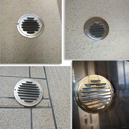 Stainless Steel Exhaust Fan Vent Outlet Flat Hood for Bathroom Kitchen Outlet