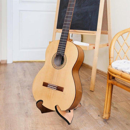Wood Colour Folding Guitar Stand Floor Rack Portable