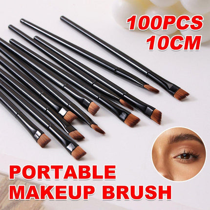 100PCS Black Portable Single Eyeshadow Blending Brush 10cm Eye Makeup Brushes