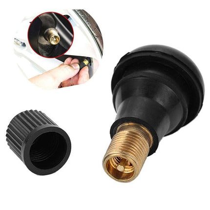 10x TR412 Car Auto Snap In Tyre Valve Rubber Tubeless Short Valve Stems - Aimall