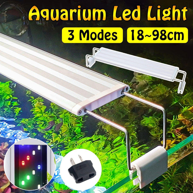 LED Colour Changing Aquarium Light Fish Tank Floor Water Grass Bracket Lamp Clip - Aimall