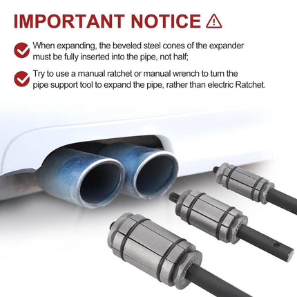 Tail Pipe Expander Set Exhaust Muffler Spreader Dent Remover Tool Kit 3PCS