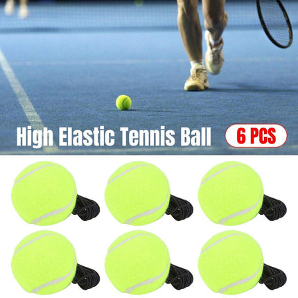 6PCS Tennis Trainer Rebound Ball Training Single Player Practice Equipment